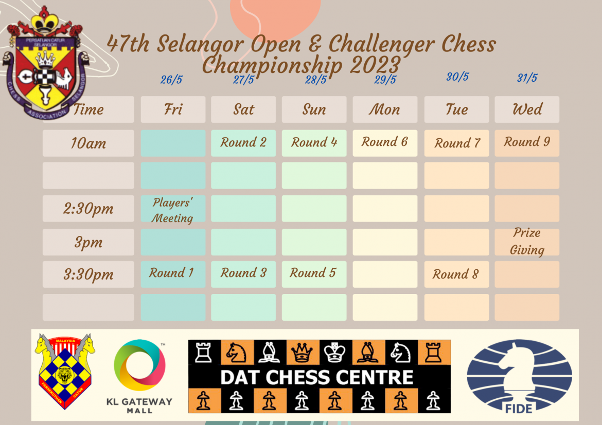2023 Selangor Open Schedule